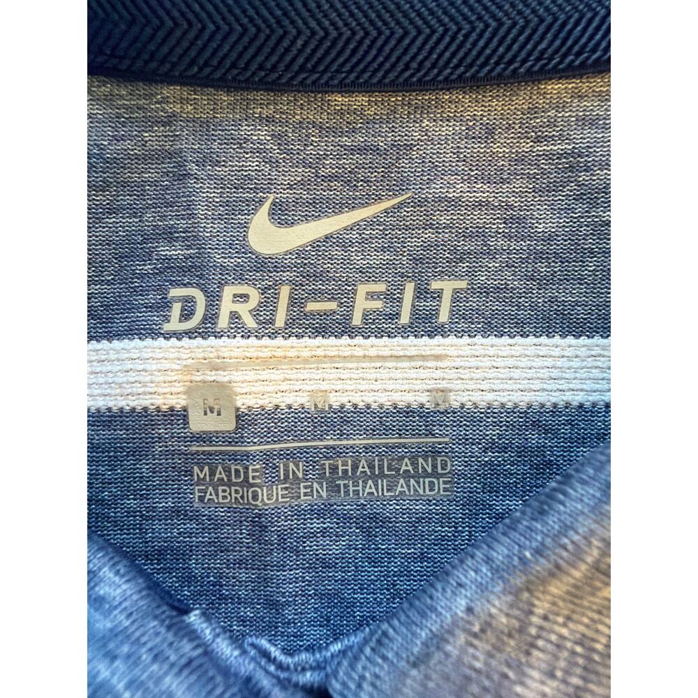 NIKE Dri-Fit navy and white sleeveless golf polo MED - Picture 4 of 10